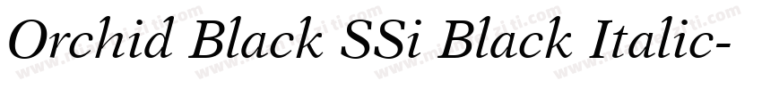 Orchid Black SSi Black Italic字体转换